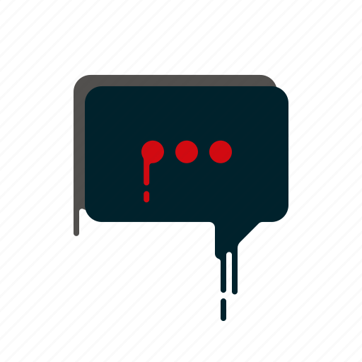 Blood, chat, comment, dripping, liquid, melting, short message icon - Download on Iconfinder