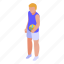 volleyball, player, isometric 