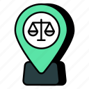 justice location, justice direction, geolocation, navigation, gps