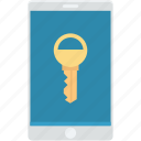key, login access, mobile lock, mobile security, security pin