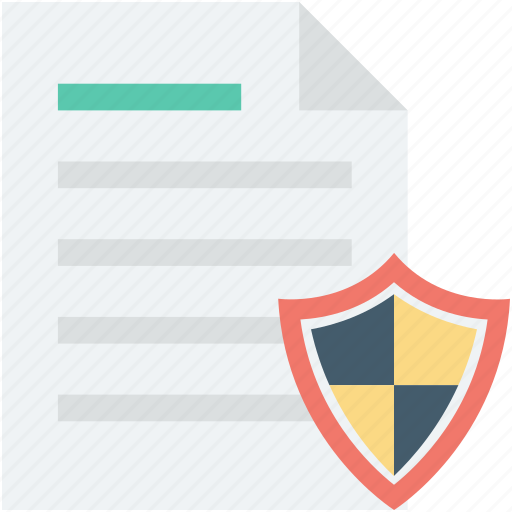 Document, file protection, file security, protection, shield icon - Download on Iconfinder