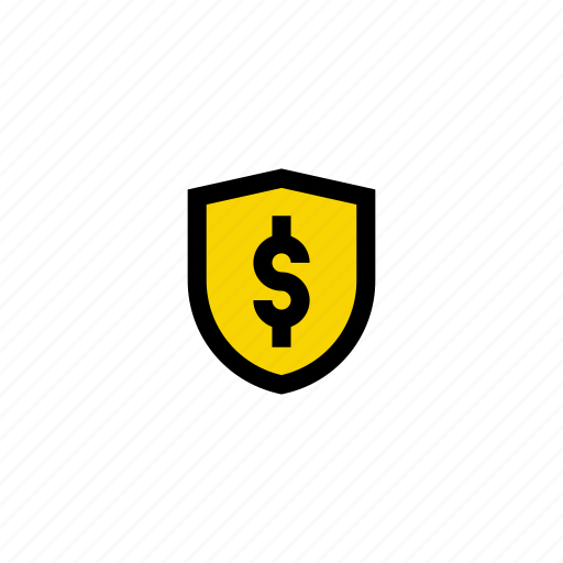 Badge, dollar, protection, safety, shield icon - Download on Iconfinder