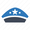 hat, police, policeman