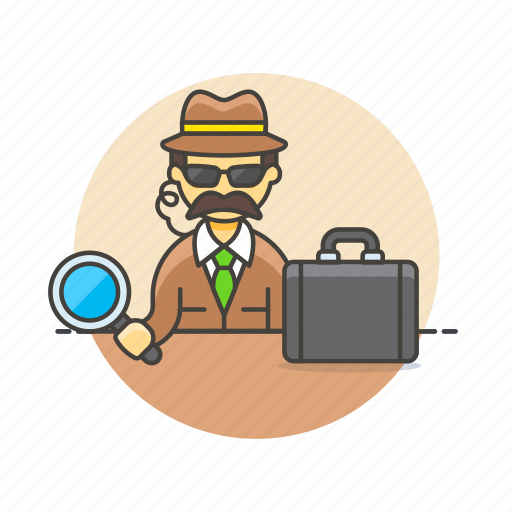 Crime, detective, police, investigator, man, spy, magnify icon - Download on Iconfinder