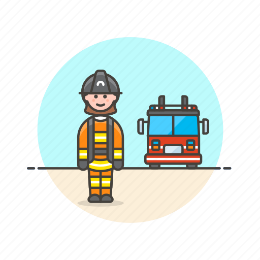 Crime, fire, firefighter, police, truck, woman, vehicle icon - Download on Iconfinder