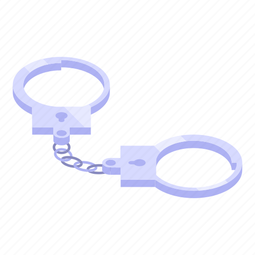 Police, handcuffs, isometric icon - Download on Iconfinder