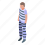 jail, prisoner, isometric 