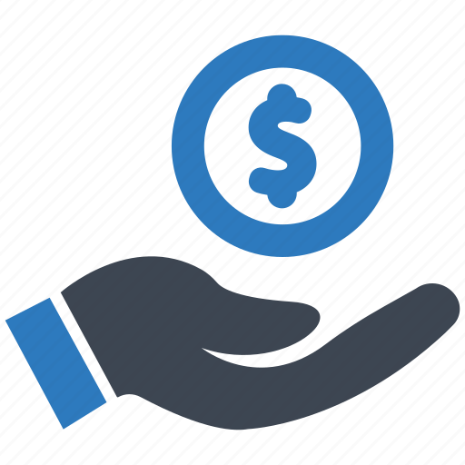 Donation, funding, hand, money, payment, coin, cash icon - Download on Iconfinder