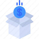 box, investment, charity, money, coin