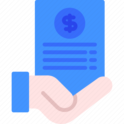 Cash, report, file, business, hand icon - Download on Iconfinder
