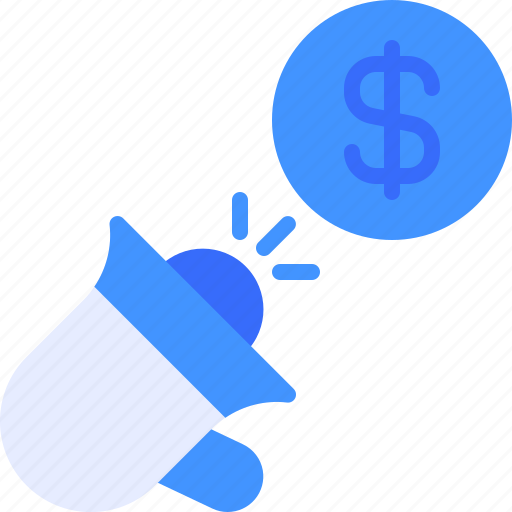 Marketing, advertising, megaphone, coin, budget icon - Download on Iconfinder
