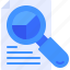 search, pie, chart, magnifier, file 