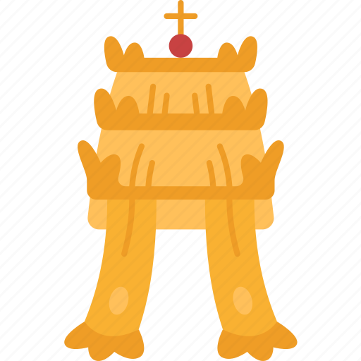 Crown, pope, christianity, heraldic, headdress icon - Download on Iconfinder