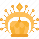 crown, brass, metal, queen, antique
