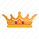 cartoon, crown, gold, jewelry, king, queen, royal