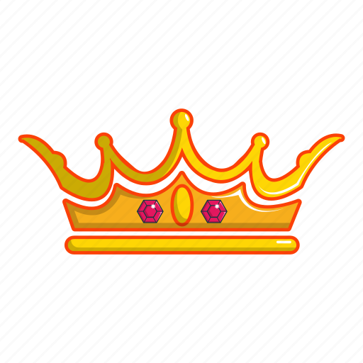 Cartoon, crown, gold, jewelry, king, queen, royal icon - Download on Iconfinder