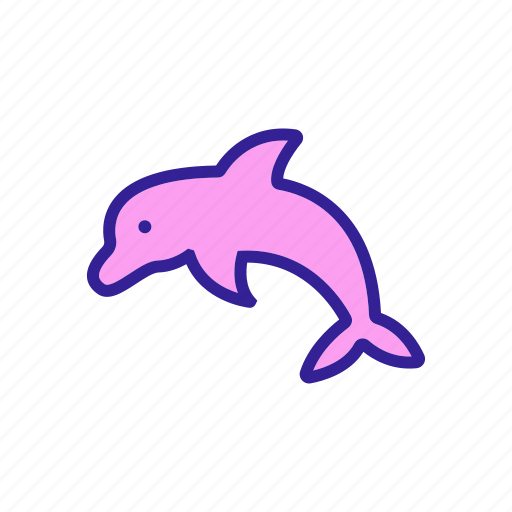 Contour, cruise, dolphin, fish, ocean, sea, silhouette icon - Download on Iconfinder