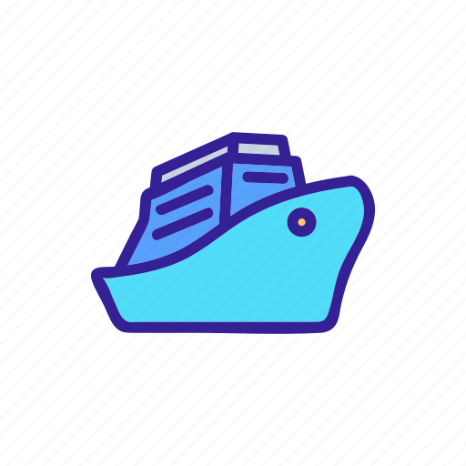 Boat, contour, cruise, ship, travel, yacht icon - Download on Iconfinder