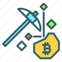 mining, cryptocurrency, bitcoin, digital currency, pickaxe