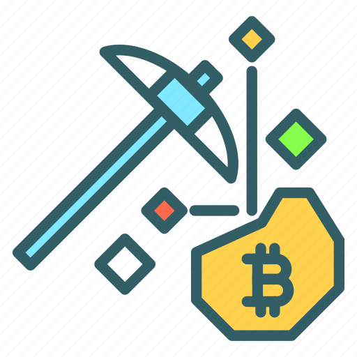 Mining, cryptocurrency, bitcoin, digital currency, pickaxe icon - Download on Iconfinder