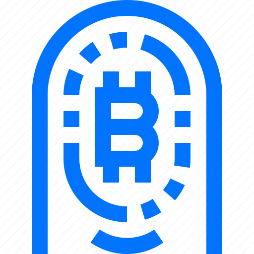 Bitcoin, cryptocurrency, finance, fingerprint, payment, scan, verify icon - Download on Iconfinder