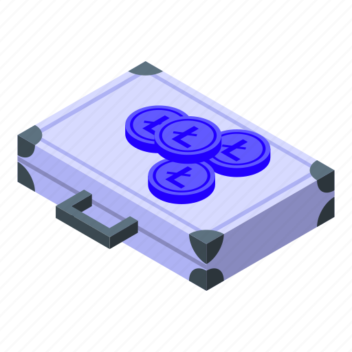 Crypto, suitcase, isometric icon - Download on Iconfinder