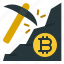 mining, blockchain, crypto, cryptocurrency, bitcoin, coin, pickaxe 