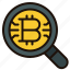 search, magnifying, glass, crypto, cryptocurrency, bitcoin, mining 