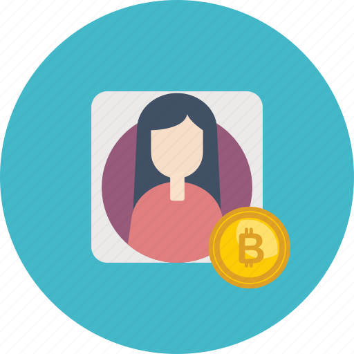 Account, bitcoin, coin, cryptocurrency, female, online, verification icon - Download on Iconfinder