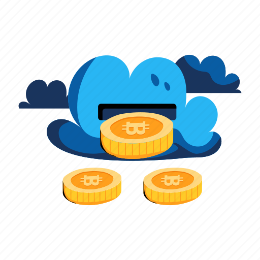Crypto cloud, bitcoin cloud, cloud earning, digital money, cloud money icon - Download on Iconfinder