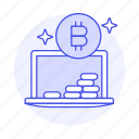 asset, bitcoin, coin, crypto, cryptocurrency, currency, digital, laptop, usage