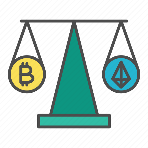 Bitcoin, comparison, crypto, cryptocurrency, market icon - Download on Iconfinder