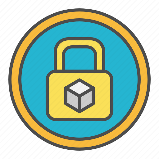 Block, blockchain, lock, protection, security icon - Download on Iconfinder
