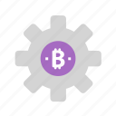 bitcoin, cog, cryptocurrency, gear, management, rotate, setting