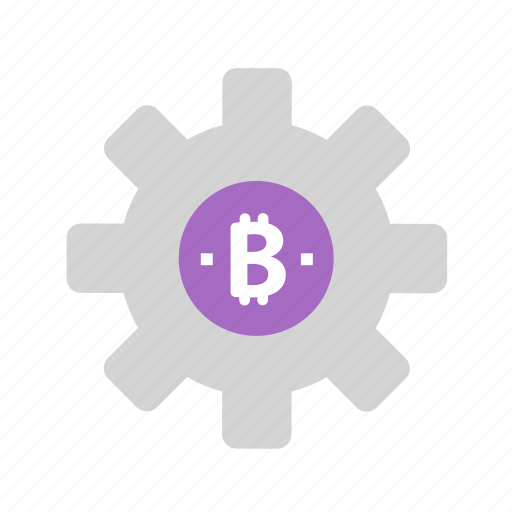Bitcoin, cog, cryptocurrency, gear, management, rotate, setting icon - Download on Iconfinder