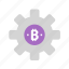bitcoin, cog, cryptocurrency, gear, management, rotate, setting 