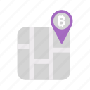 bitcoin, cryptocurrency, location, map, money