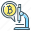 bitcoin, cryptocurrency, microscope, research 