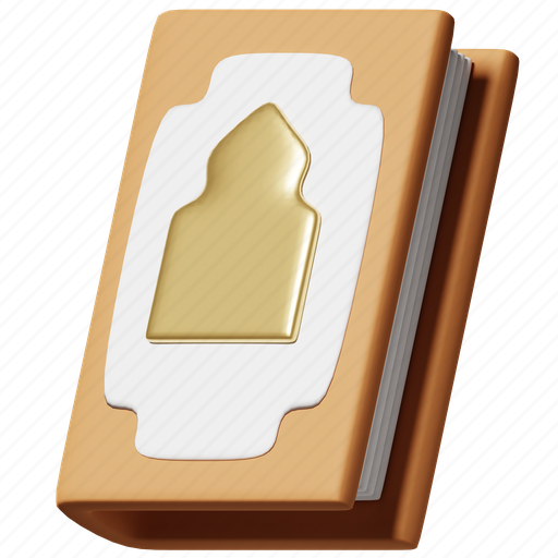 Book, quran, holy, mushaf, prayer, arabic, islamic 3D illustration - Download on Iconfinder