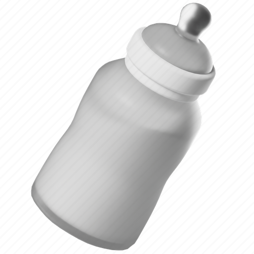 Bottle milk, feeding bottle, milk, bottle, feeding, baby shower, mother-to-be 3D illustration - Download on Iconfinder
