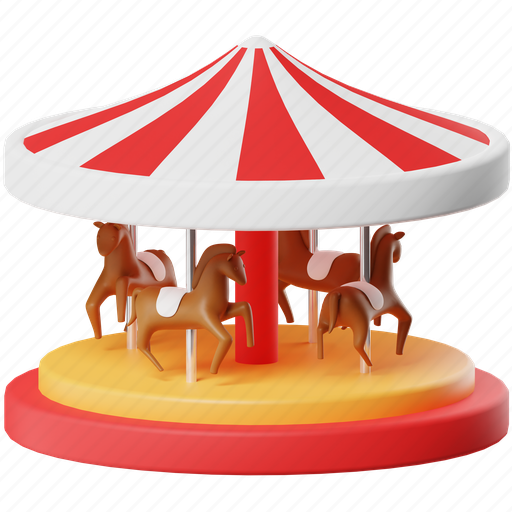 Carousel, horse, fairground, merry go round, theme park, carnival, festival icon - Download on Iconfinder