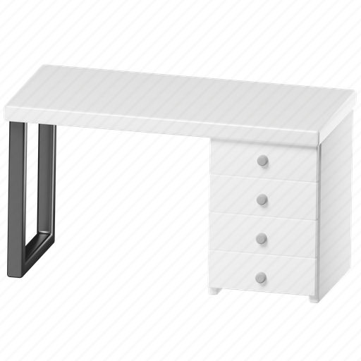 Desk, table, workplace, workspace, work, furniture, interior 3D illustration - Download on Iconfinder