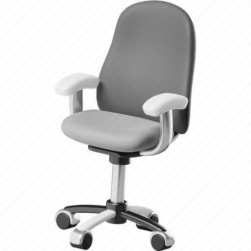 Office chair, armchair, seat, desk, work, furniture, interior 3D illustration - Download on Iconfinder