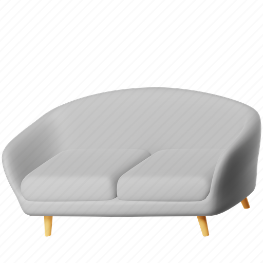 Sofa, couch, chair, lounge, armchair, furniture, interior 3D illustration - Download on Iconfinder