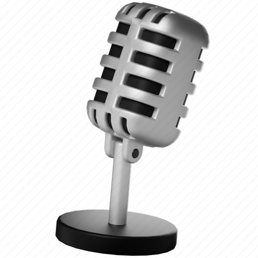 Microphone, mic, audio, record, voice, gadget, device 3D illustration - Download on Iconfinder