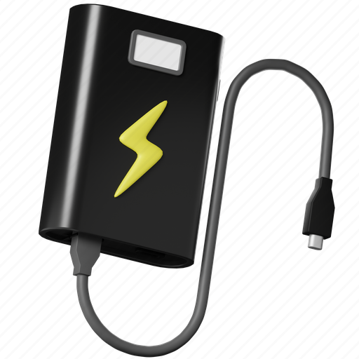 Power bank, charger, battery, charge, energy, gadget, device 3D illustration - Download on Iconfinder