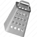 grater, cheese grater, food grater, box grater, equipment, kitchen, kitchenware, cooking, utensil 