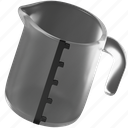 measuring cup, measure, jug, glass, liter, kitchen, kitchenware, cooking, utensil 