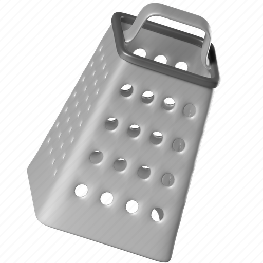 Grater, cheese grater, food grater, box grater, equipment, kitchen, kitchenware 3D illustration - Download on Iconfinder