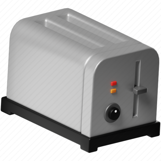 Toaster, bread, toast, toasting, electric, kitchen, kitchenware 3D illustration - Download on Iconfinder